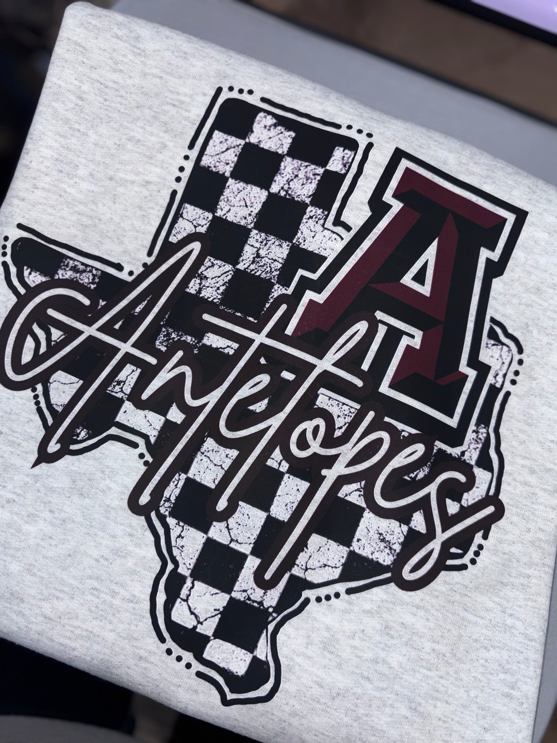 Checkered Texas Abernathy tee
