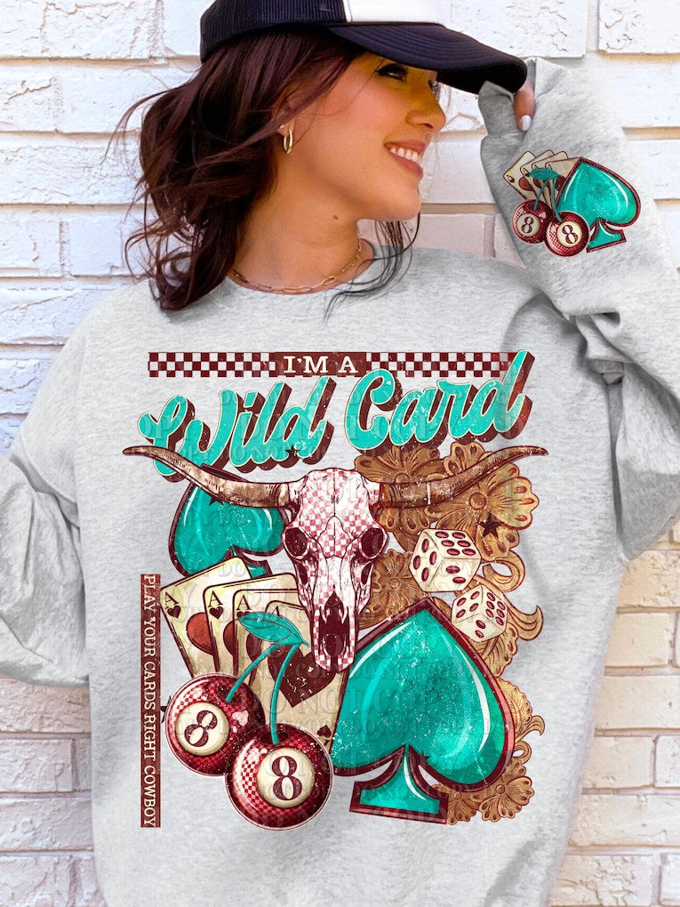 Wild card crewneck