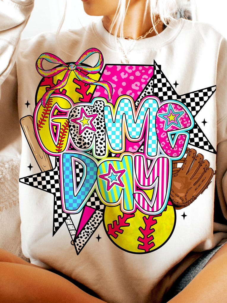 Softball design tee